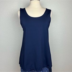 DYI Women's Flycool Navy High Low Exercise Workout Yoga Tank Top Size L